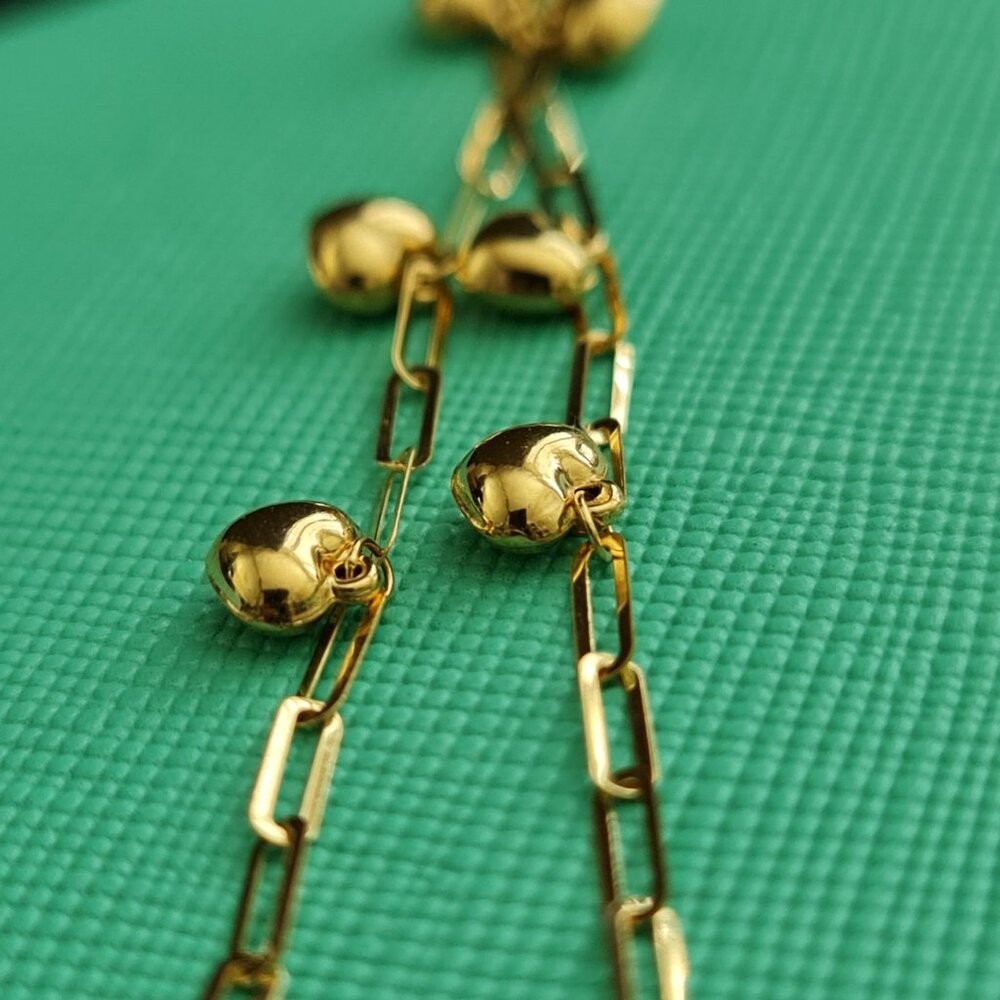 18k Bracelet with multiple small hearts charm - Picture 6 of 15